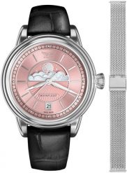 Zegarek damski Aviator V.1.33.0.257.4.BM-SET srebrny. Szare zegarki damskie AVIATOR, srebrne. Za 3,116.57 zł.
