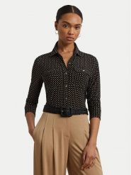 LAUREN RALPH LAUREN Koszula 200971090001 Czarny Slim Fit. Czarne koszule damskie Lauren Ralph Lauren, l, bez wzorów, z syntetyku, bez kołnierzyka, bez ramiączek. Za 629.99 zł.