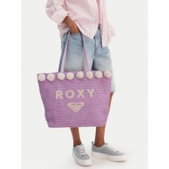 Torebka Roxy. Fioletowe shopperki damskie Roxy, bez wzorów, bez dodatków. Za 119.99 zł.