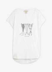 Lekki długi T-shirt z czystej bawełny organicznej. Brązowe t-shirty damskie bonprix, bez wzorów, z bawełny, bez kołnierzyka, bez ramiączek. Za 27.99 zł.