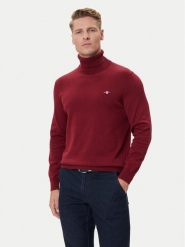 Gant Golf 8030563 Bordowy Regular Fit. Czerwone swetry męskie GANT, m, bez wzorów, z bawełny, bez kołnierzyka, bez ramiączek. Za 489.99 zł.