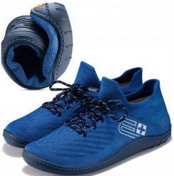 SH5010W Buty damskie BAREFOOT MERINO niebieski/granatowy 36. Niebieskie obuwie sportowe damskie Spokey, bez wzorów, bez zapięcia. Za 446.44 zł.