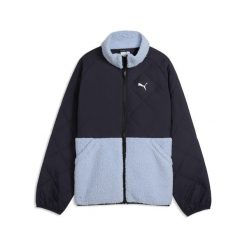 Młodzieżowa pikowana kurtka o luźnym kroju PUMA. Brązowa kurtki męskie Puma, m, bez wzorów, z materiału, klasyczne, bez kaptura. Za 279.00 zł.