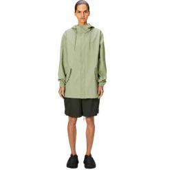 Kurtka przejściowa uniseks Rains Fishtail. Zielone kurtki męskie Rains, na lato, m, bez wzorów, z materiału, eleganckie, bez kaptura. Za 559.00 zł.