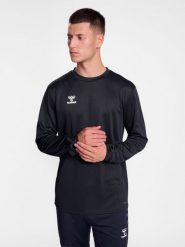 Bluza sportowa treningowa hmlESSENTIAL SWEATSHIRT. Czarne bluzy damskie Hummel, m, bez wzorów, z materiału, klasyczne, bez ramiączek, bez kaptura. Za 149.50 zł.