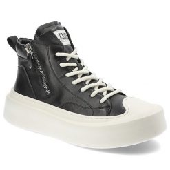 Czarne Sneakersy John Doubare Skórzane Obuwie Męskie. Czarne buty sportowe męskie John Doubare, bez wzorów, z gumy, bez zapięcia. Za 689.00 zł.