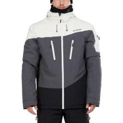 Kurtka narciarska męska Fundango Privet Allmountain. Białe kurtki sportowe męskie FUNDANGO, na zimę, m, bez wzorów, bez kaptura, narciarskie. W wyprzedaży za 639.00 zł.