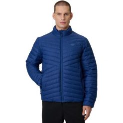 Kurtka męska 4F z kapturem, hydrofobowa. Niebieskie kurtki męskie 4F, m, bez wzorów, z materiału, z kapturem. Za 186.99 zł.