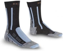 Skarpety trekkingowe damskie X-socks Trekking Silver. Czarne skarpetki damskie X-Socks, bez wzorów, z materiału. Za 32.49 zł.