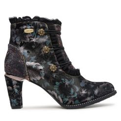 Botki Laura Vita. Szare botki damskie Laura Vita, bez wzorów, bez obcasa, na słupku, bez zapięcia. Za 599.99 zł.
