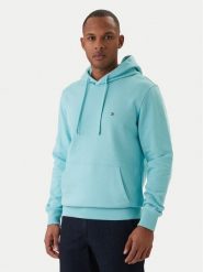 Tommy Hilfiger Bluza Essential MW0MW37235 Turkusowy Regular Fit. Niebieskie bluzy męskie Tommy Hilfiger, m, bez wzorów, z bawełny, bez ramiączek, bez kaptura. Za 449.99 zł.