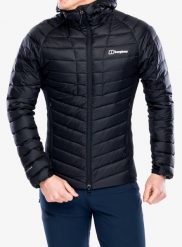 Kurtka puchowa męska Berghaus Tephra Stretch Reflect 2.0 Hoody. Czarne kurtki męskie Berghaus, m, bez wzorów, z materiału, bez kaptura. Za 1,043.35 zł.