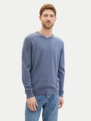 Tom Tailor Sweter 1038427 Niebieski Regular Fit. Niebieskie swetry męskie Tom Tailor, m, bez wzorów, z bawełny, bez kołnierzyka, bez ramiączek. Za 139.99 zł.