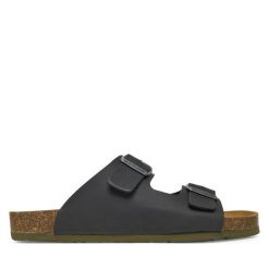Klapki Dr. Brinkmann. Czarne klapki męskie Dr. Brinkmann, bez wzorów, bez zapięcia. Za 209.99 zł.