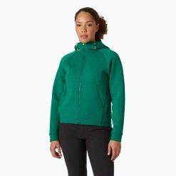 Bluza damska Helly Hansen HP Ocean Full Zip Jacket 2.0. Zielone bluzy damskie Helly Hansen, bez wzorów, bez ramiączek, bez kaptura. W wyprzedaży za 544.00 zł.