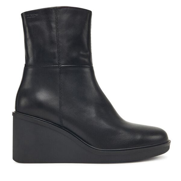 Botki Vagabond Shoemakers. Czarne botki damskie Vagabond Shoemakers, bez wzorów, bez obcasa, na koturnie, bez zapięcia. Za 649.99 zł.