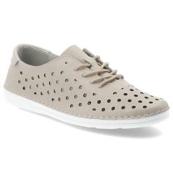 Półbuty damskie S.Barski, cholewka ze skóry naturalnej gładkiej z perforacją na całej powierzchni klasyczne sznurowanie zaokrąglony nosek niski faso. Brązowe półbuty damskie S.BARSKI, bez wzorów, ze skóry, klasyczne, bez obcasa, na płaskiej podeszwie, bez zapięcia. Za 189.00 zł.