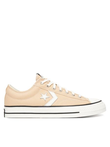 Converse Trampki Star Player 76 Premium Canvas A11685C Beżowy. Brązowe trampki męskie Converse, bez wzorów, z materiału, retro, bez zapięcia. Za 309.99 zł.