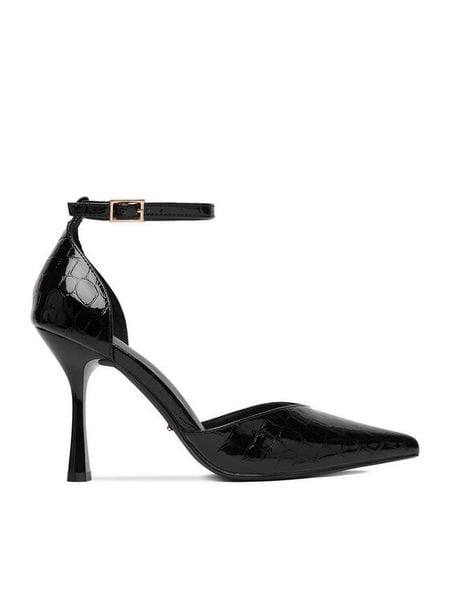 DeeZee Szpilki CEO-LS6049-10 Czarny. Czarne szpilki damskie DeeZee, bez wzorów, z materiału, bez obcasa, na szpilce, bez zapięcia. Za 149.99 zł.