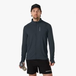 Sweter Wędrówki męski Swedemount Ultra Light Tech Midlayer Full Zip oddychający. Niebieskie swetry męskie SWEDEMOUNT, m, bez wzorów, sportowe, bez kołnierzyka, bez ramiączek. Za 185.00 zł.