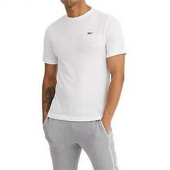 Koszulka sportowa męska Reebok Santo 3P. Białe koszulki sportowe męskie Reebok, m, bez wzorów, z bawełny, bez ramiączek, na fitness i siłownię. Za 102.00 zł.