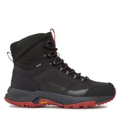 Trekkingi Halti. Czarne botki męskie Halti, bez wzorów, sportowe, bez obcasa, bez zapięcia. Za 479.99 zł.