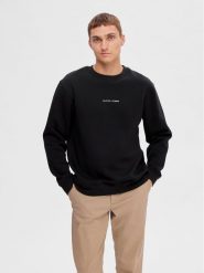 Selected Homme Bluza 16090431 Czarny Regular Fit. Czarne bluzy męskie Selected Homme, m, bez wzorów, z bawełny, bez ramiączek, bez kaptura. W wyprzedaży za 69.99 zł.
