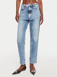 Hugo Jeansy 50519919 Niebieski Mom Fit. Niebieskie jeansy damskie Hugo, bez wzorów, z bawełny. Za 649.99 zł.