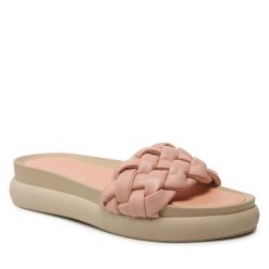 Klapki Baldaccini. Czerwone klapki damskie Baldaccini, bez wzorów, bez obcasa, bez zapięcia. Za 179.99 zł.