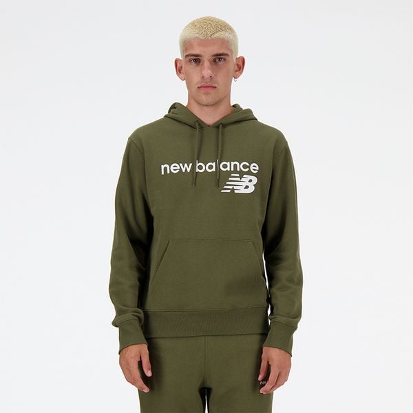 Bluza męska New Balance MT03910DMO – zielona. Zielone bluzy sportowe męskie New Balance, m, bez wzorów, z bawełny, z kapturem. Za 99.99 zł.