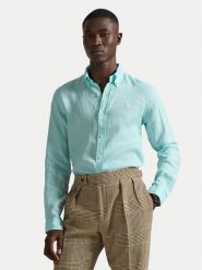 Polo Ralph Lauren Koszula 710968915501 Turkusowy Regular Fit. Niebieskie koszule męskie Polo Ralph Lauren, m, bez wzorów, ze lnu, bez kołnierzyka, bez ramiączek. Za 819.99 zł.