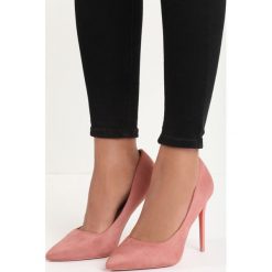 Różowe Szpilki Sexy High. Czerwone szpilki damskie Born2be, bez wzorów, z materiału, z otwartym noskiem, bez obcasa, na szpilce, bez zapięcia. Za 39.99 zł.