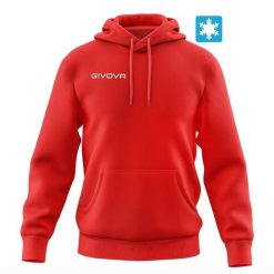 Bawełniana bluza Givova Hoodie czerwona. Czarne bluzy damskie Givova, na lato, bez wzorów, z bawełny, sportowe, bez ramiączek, bez kaptura. Za 106.48 zł.