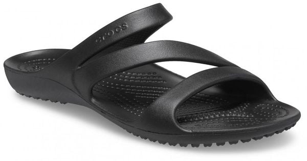 Klapki Dla Dorosłych Crocs Kadee II. Czerwone klapki damskie Crocs, bez wzorów, z materiału, bez obcasa, bez zapięcia. Za 119.99 zł.
