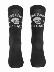 Skarpety rowerowe NORTHWAVE Ride Fast Die Last Sock czarny. Czarne skarpety męskie Northwave, bez wzorów, z materiału. Za 73.99 zł.