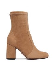 Nine West Botki CEO-C6031-1 Beżowy. Brązowe botki damskie Nine West, bez wzorów, z materiału, bez obcasa, na słupku, bez zapięcia. Za 279.99 zł.