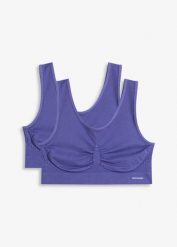 Bezszwowy biustonosz bustier z kolekcji Feel Comfort (2 szt.). Czarne biustonosze bonprix, bez wzorów. Za 89.99 zł.