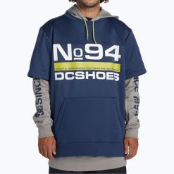 Bluza snowboardowa męska DC Dryden. Niebieskie bluzy męskie DC Shoes, m, bez wzorów, sportowe, bez ramiączek, bez kaptura. Za 359.99 zł.