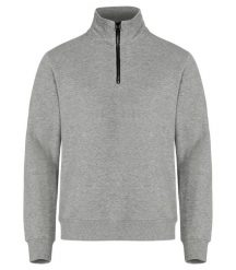 Clique Classic Half Zip bluza ½ zip unisex z ukrytą kieszenią – grey melange. Szare bluzy damskie CLIQUE, m, bez wzorów, z bawełny, bez ramiączek, bez kaptura. Za 219.82 zł.