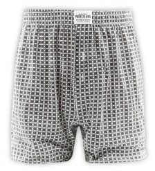 Bokserki Luźne, Majtki z Rozporkiem na Guziki, Biało-Czarne, 100% Bawełna, Męskie -Pako Jeans. Białe bokserki męskie Pako Jeans, bez wzorów, z bawełny. Za 33.00 zł.