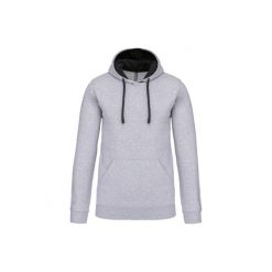 Kontrastowa bluza z kapturem Kariban. Czarne bluzy męskie KARIBAN, m, bez wzorów, z kapturem. Za 166.50 zł.