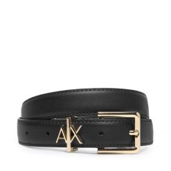 Pasek Armani Exchange. Czarne paski damskie Armani Exchange, bez wzorów. Za 329.99 zł.