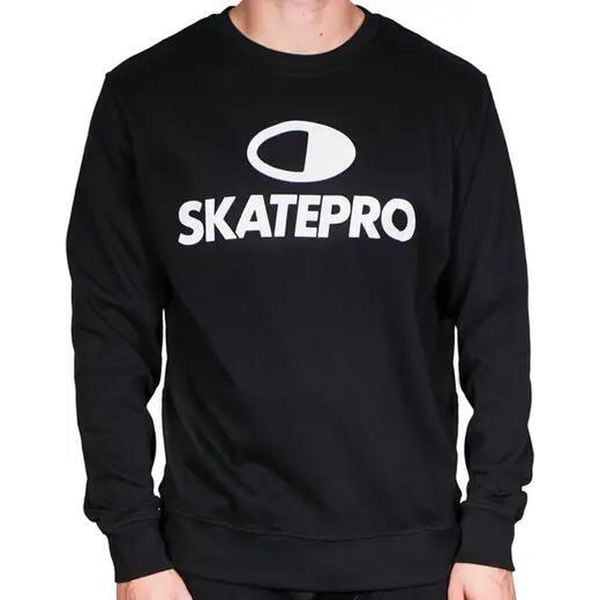 Odzież Bluza sportowa unisex SkatePro Crew Neck - 4-6 - Czarny. Czarna bluzy damskie SKATEPRO, na zimę, bez wzorów, sportowe, bez ramiączek, bez kaptura. W wyprzedaży za 119.99 zł.