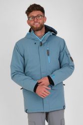 Kurtka Yeh Man Teal. Niebieskie kurtki męskie OOSC, s, bez wzorów, z materiału, z kapturem, trekkingowe. Za 1,710.99 zł.