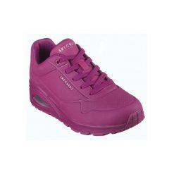 Buty sportowe Sneakersy damskie, Uno-Stand on Air. Czerwone obuwie sportowe damskie Skechers, bez wzorów, z materiału, bez zapięcia, trekkingowe. Za 349.99 zł.