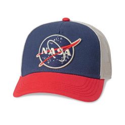 Czapka z daszkiem American Needle Valin NASA Trucker - SMU500B-NASA. Czerwone czapki damskie American Needle, bez wzorów, sportowe. Za 89.00 zł.