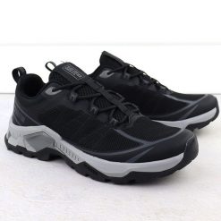 Półbuty sportowe męskie czarne Big Star RR174012. Czarne buty sportowe męskie BIG STAR, bez wzorów, z tkaniny, bez zapięcia, trekkingowe. Za 239.99 zł.