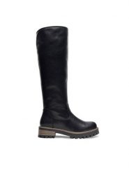 Clara Barson Kozaki ROSA SWS5120-01 Czarny. Czarne kozaki damskie Clara Barson, bez wzorów, z syntetyku, bez obcasa, na płaskiej podeszwie, bez zapięcia. Za 199.99 zł.