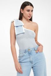 Body z dzianiny ELISABETTA FRANCHI. Body Elisabetta Franchi, bez wzorów, z dzianiny. W wyprzedaży za 1,719.20 zł.