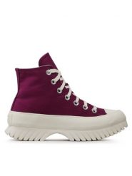 Converse Botki Chuck Taylor All Star Lugged 2.0 Hi A03701C Fioletowy. Fioletowe botki damskie Converse, bez wzorów, z materiału, retro, bez obcasa, na płaskiej podeszwie, bez zapięcia. Za 379.99 zł.